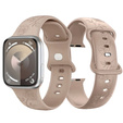 Pasek Silikonowy do Apple Watch 1/2/3/4/5/6/7/8/9/10/11/SE Ultra 1/2/3 42/44/45/46/49mm, Rose, Beżowy