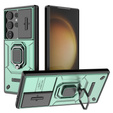 Etui KickStand Camera Lens do Samsung Galaxy S24 Ultra, zielone