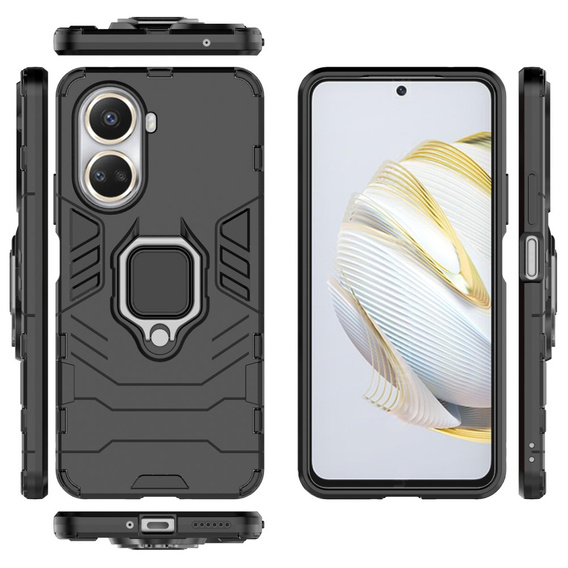 Etui do Huawei nova 10 SE, Kickstand Ring, czarne