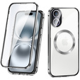 Etui Magnetic Dual Glass MagSafe do iPhone 16, srebrne