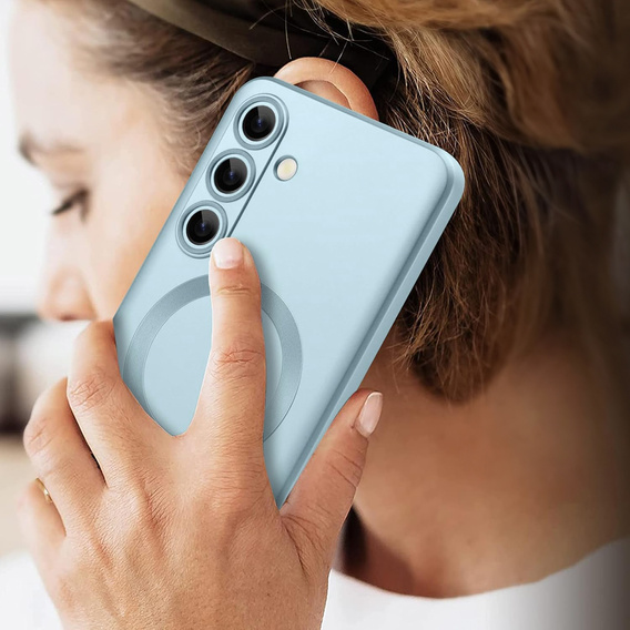 Etui do Samsung Galaxy A36 5G, ColorMag, do MagSafe, niebieskie + Szkło hartowane 9H