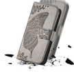 Etui z klapką do Motorola Edge 50 Pro, Butterfly, szare