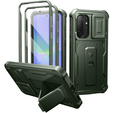 Etui pancerne do Samsung Galaxy A36 5G, Dexnor Kickstand Cam Protector, zielone