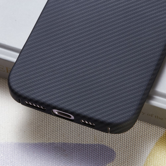 Etui do iPhone 16, 600D Aramid Fiber Cover, czarne