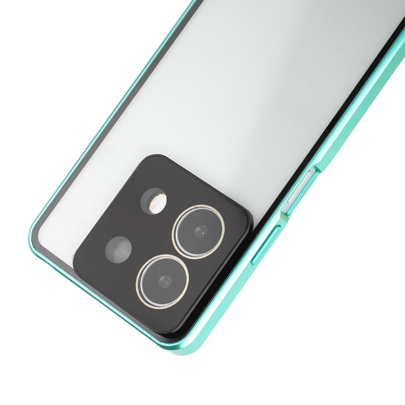 Etui do Xiaomi Redmi Note 13 5G, Magnetic Dual Glass, zielone