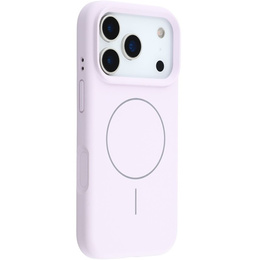 Etui silikonowe do iPhone 17 Pro - kompatybilne z MagSafe, antywstrząsowe, fioletowe