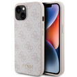 Etui GUESS do iPhone 15 Plus, 4G Metal Gold Logo, różowe