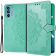 Etui z klapką do Motorola Moto G52 / G82 5G, Mandala, zielone