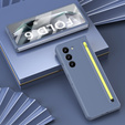 Etui do Samsung Galaxy Z Fold6 5G, ze szkłem i rysikiem, niebieskie / zielone