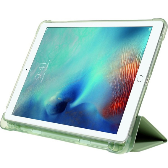 Etui do iPad 9.7" 2018/2017 (6/5 gen.) / Air 2/1 9.7" 2014/2013, Smartcase z miejscem na rysik, Zielone - jasne