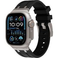 Pasek Silikonowy do Apple Watch 1/2/3/4/5/6/7/8/9/10/SE/Ultra/Ultra 2 42/44/45/49MM, Czarny