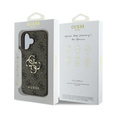Etui GUESS do iPhone 16, 4G Big Metal Logo, brązowe