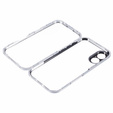 Etui do iPhone 16, Magnetic Dual Glass, srebrne