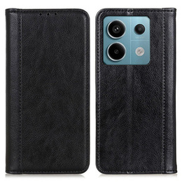 Etui do Xiaomi Redmi Note 13 Pro 5G, Wallet Litchi Leather, czarne
