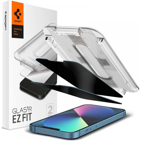 SPIGEN Szkło Hartowane Prywatyzujące do iPhone 16e / 13 / 13 Pro, Glas.TR Privacy