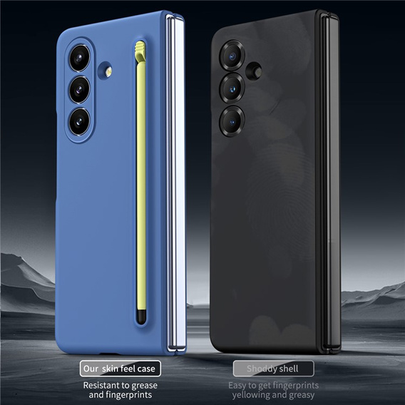 Etui ze szkłem i rysikiem do Samsung Galaxy Z Fold7 – niebieskie