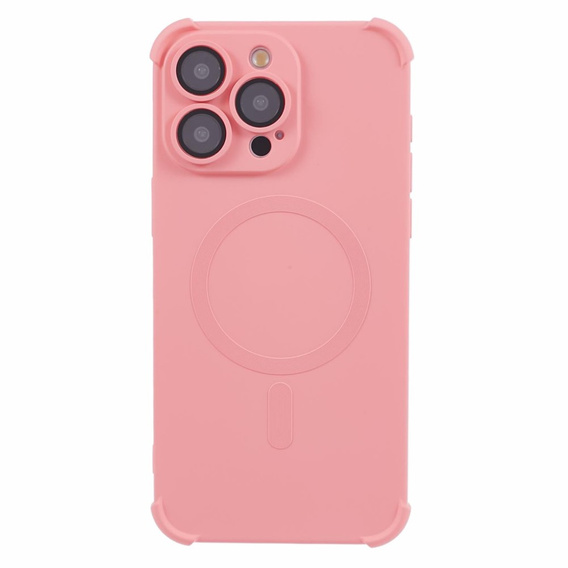 Etui silikonowe do iPhone 15 Pro Max, Magnetic, do MagSafe, różowe
