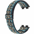 Pasek Nylonowy do Huawei Band 8 / Huawei Band 9 / Huawei Band 10, brązowe akcenty
