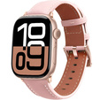 Skórzany Pasek z Klamrą Rose Gold do Apple Watch 1/2/3/4/5/6/7/8/9/10/11/SE 38/40/41/42mm – Różowy