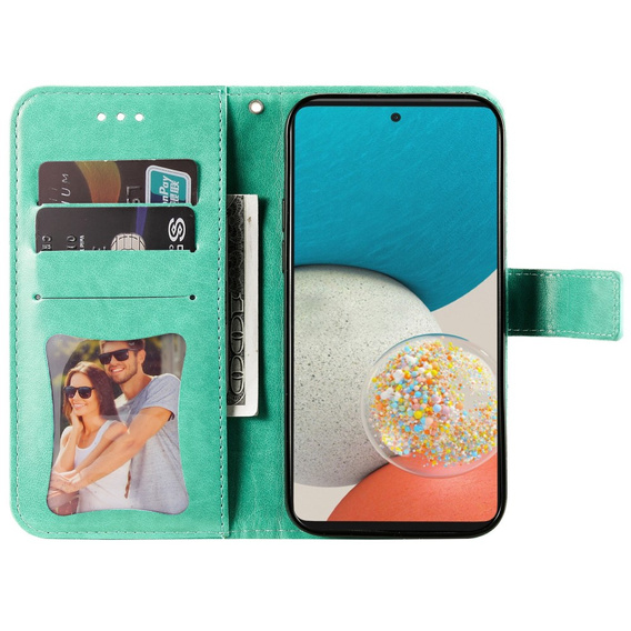 Etui z klapką do Samsung Galaxy A53 5G, Mandala, zielone