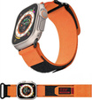 Pasek Nylonowy ERBORD MP84 do Apple Watch 1/2/3/4/5/6/7/8/9/SE/ULTRA/ULTRA 2 42/44/45/49mm, Pomarańczowy