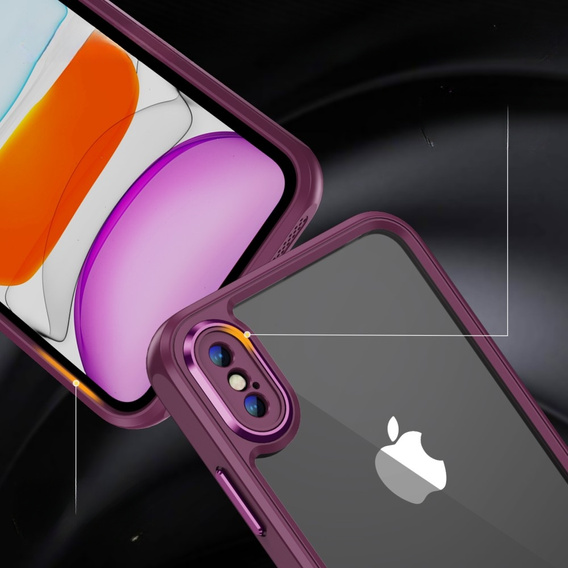 Etui do iPhone XS Max, ERBORD Impact Guard, bordowe