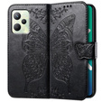 Etui z klapką do Realme C35, Butterfly, czarne