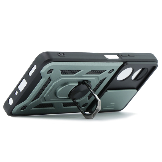 Etui pancerne do Oppo A58 4G, CamShield Slide, zielone
