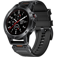 Pasek Silikonowy QuickFit do Garmin Fenix 22mm, Czarny