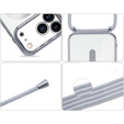 Etui do iPhone 17 Pro Max, Electro MagSafe, srebrne + Smycz