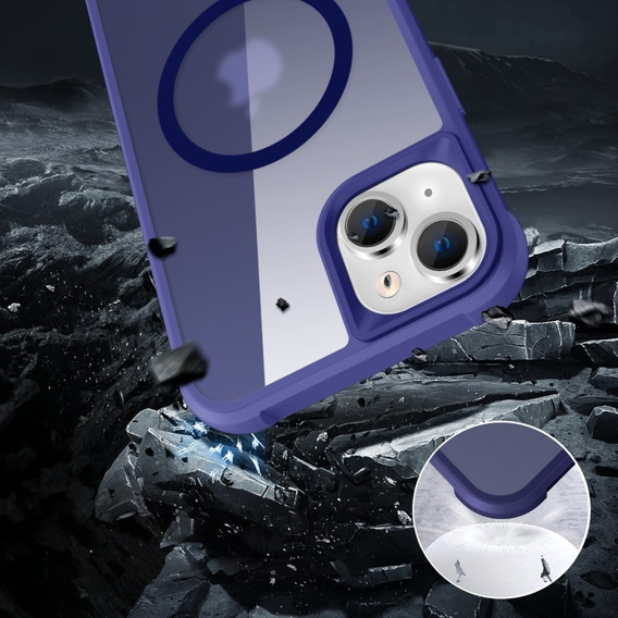 Etui Magnetyczne do Magsafe do iPhone 15, niebieskie