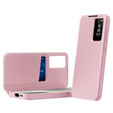 Etui z klapką do Samsung Galaxy S24 FE, Smart View Wallet, różowe