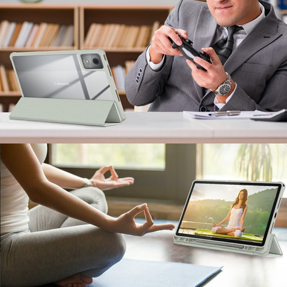 Etui do Lenovo Tab K11 Plus, Smartcase Hybrid, z miejscem na rysik, szare