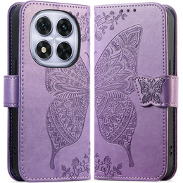 Etui z klapką do Xiaomi Redmi Note 15 Pro Plus 5G / Poco M8 Pro 5G, Butterfly, fioletowe