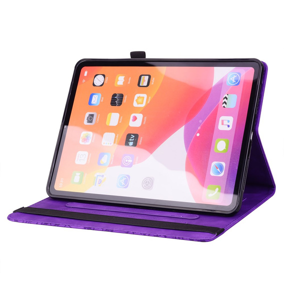 Etui z klapką do Lenovo Tab M11, flower, fioletowe