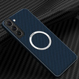 Etui do Samsung Galaxy S23, Magsafe Slim Carbon, niebieskie