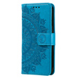 Etui z klapką do Oppo A17, Mandala, niebieskie