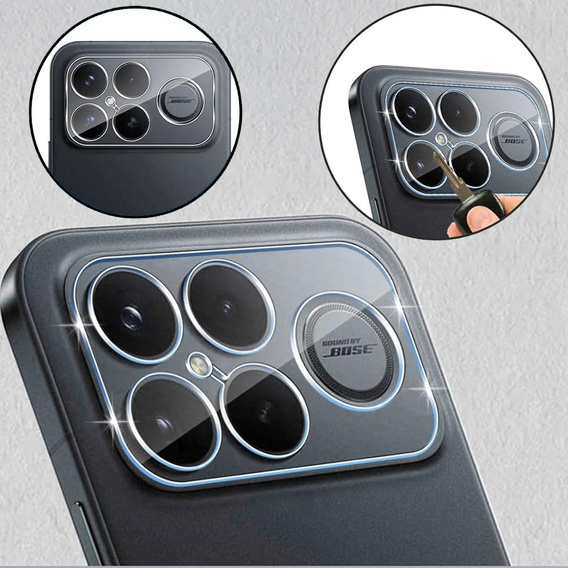 2x Szkło hartowane na aparat ERBORD do Xiaomi Poco F8 Ultra, Przezroczyste