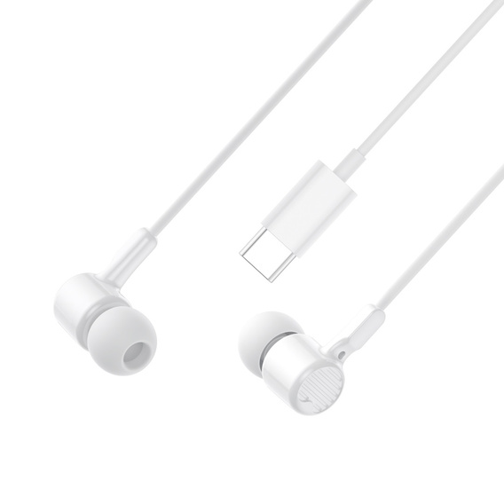 XO EP81 Słuchawki przewodowe douszne USB-C, białe