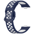 Pasek Silikonowy do Huawei Watch Fit 4 / 4 Pro / 3, Granatowy / Biały
