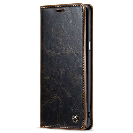 Etui z klapką CASEME do Samsung Galaxy S8, Waxy Textured, kawowe