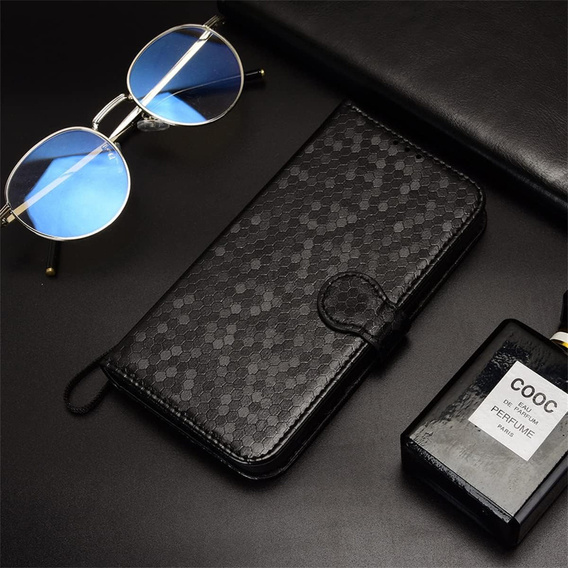 Etui z klapką do Xiaomi Redmi Note 15 5G / Poco M8 5G, Wallet Rhombus, czarne