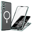 Etui Magnetic Dual Glass MagSafe do Samsung Galaxy S23, zielone