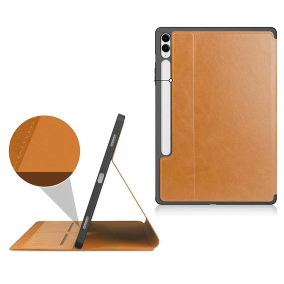 Etui do Samsung Galaxy Tab S9 FE+ Plus, Smartcase, z miejscem na rysik, Brązowe