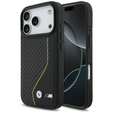 Oryginalne Etui BMW M Carbon Line & Logo MagSafe do iPhone 17 Pro – czarne / żółte