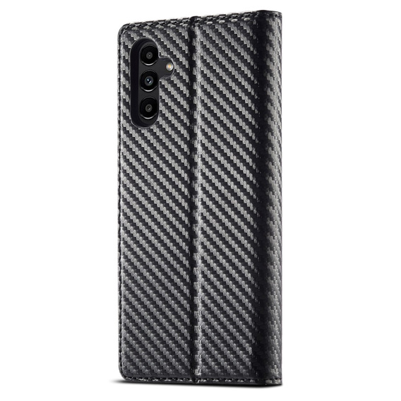 Etui z klapką do Samsung Galaxy S25, Carbon LC.IMEEKE, czarne