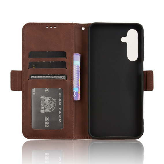Etui z klapką do Samsung Galaxy A16 / A16 5G, Card Slot, brązowe