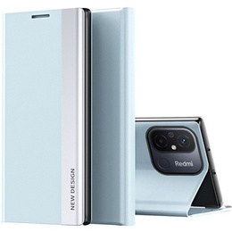 Etui z klapką do Xiaomi Redmi 12C, Side Magnetic, niebieskie