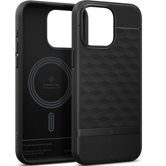 Etui Caseology do iPhone 15 Pro Max, Parallax MagSafe, Czarne
