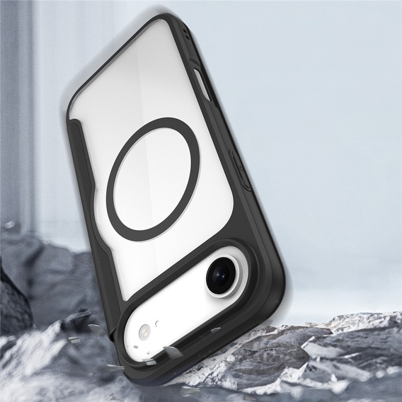 Etui z klapką Dux Ducis do iPhone Air, Skin X Pro, do MagSafe, czarne